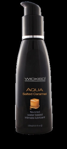 Aqua Salted Caramel Flavored Water Based Intimate Lubricant - 2 Fl. Oz. - Not Very Vanilla