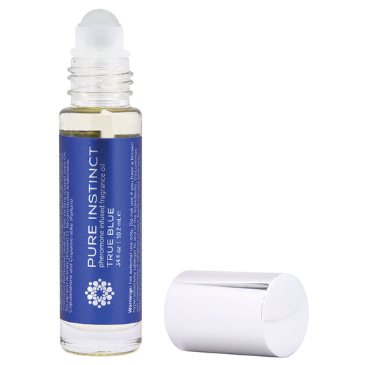 Pure Instinct Pheromone Fragrance Oil True Blue - Roll on 10.2 ml | 0.34 Fl. Oz - Not Very Vanilla