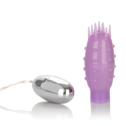 Silicone Slims Vibrating Nubby Bullet - Purple - Not Very Vanilla