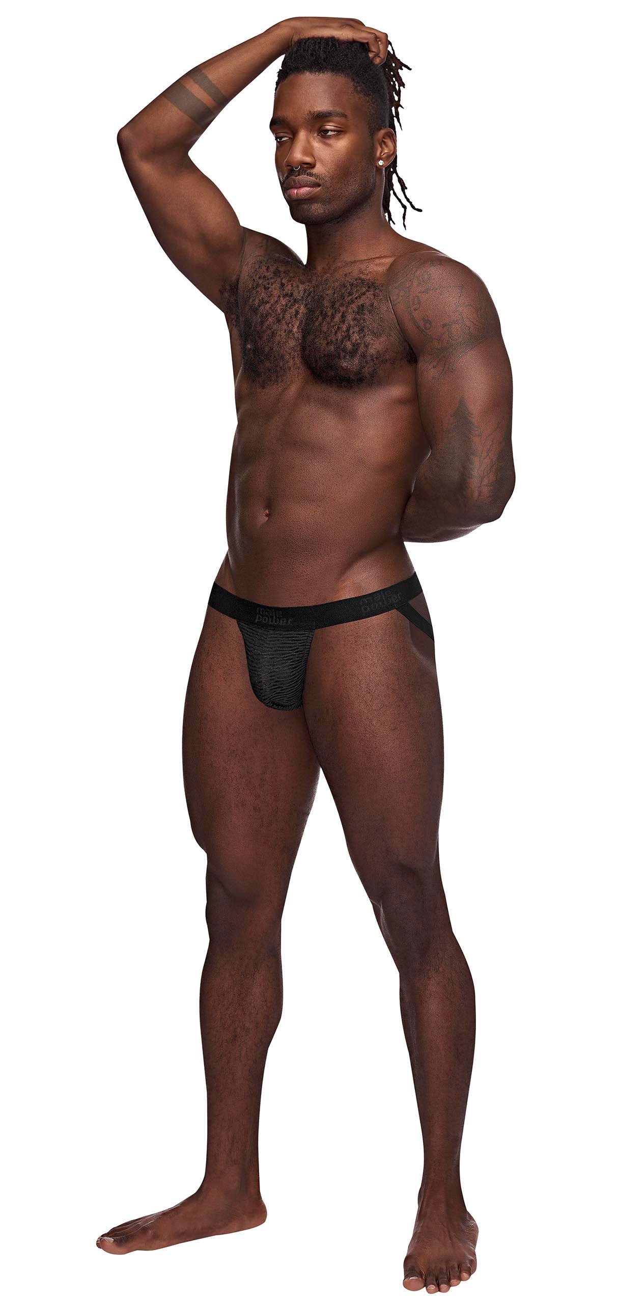 Sneak Peek Ring Jock - Small/ Medium - Black - Not Very Vanilla