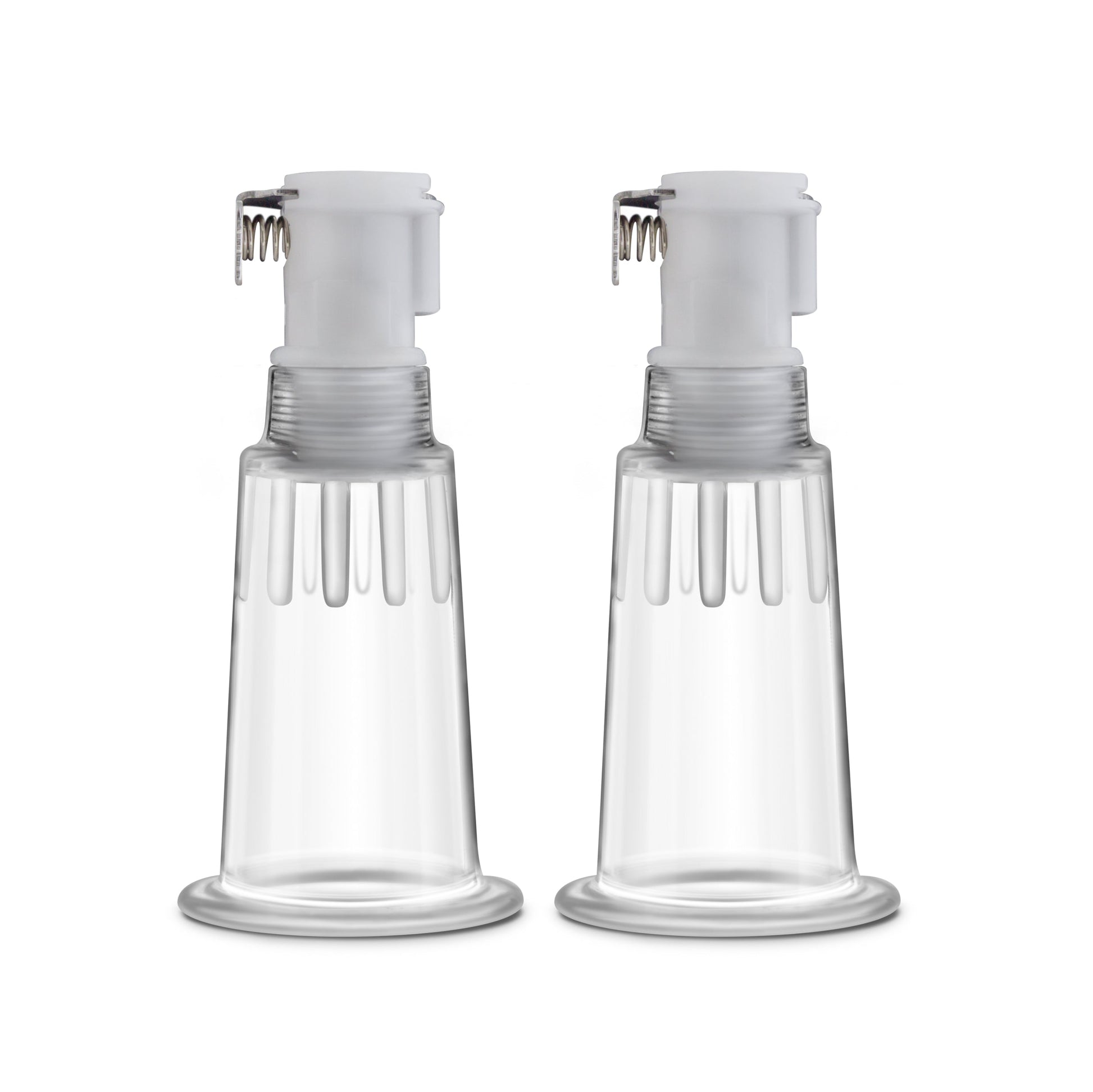 Temptasia Nipple Pumping Cylinders Set of 2 (0.75 Inch Diameter) - Clear - Not Very Vanilla