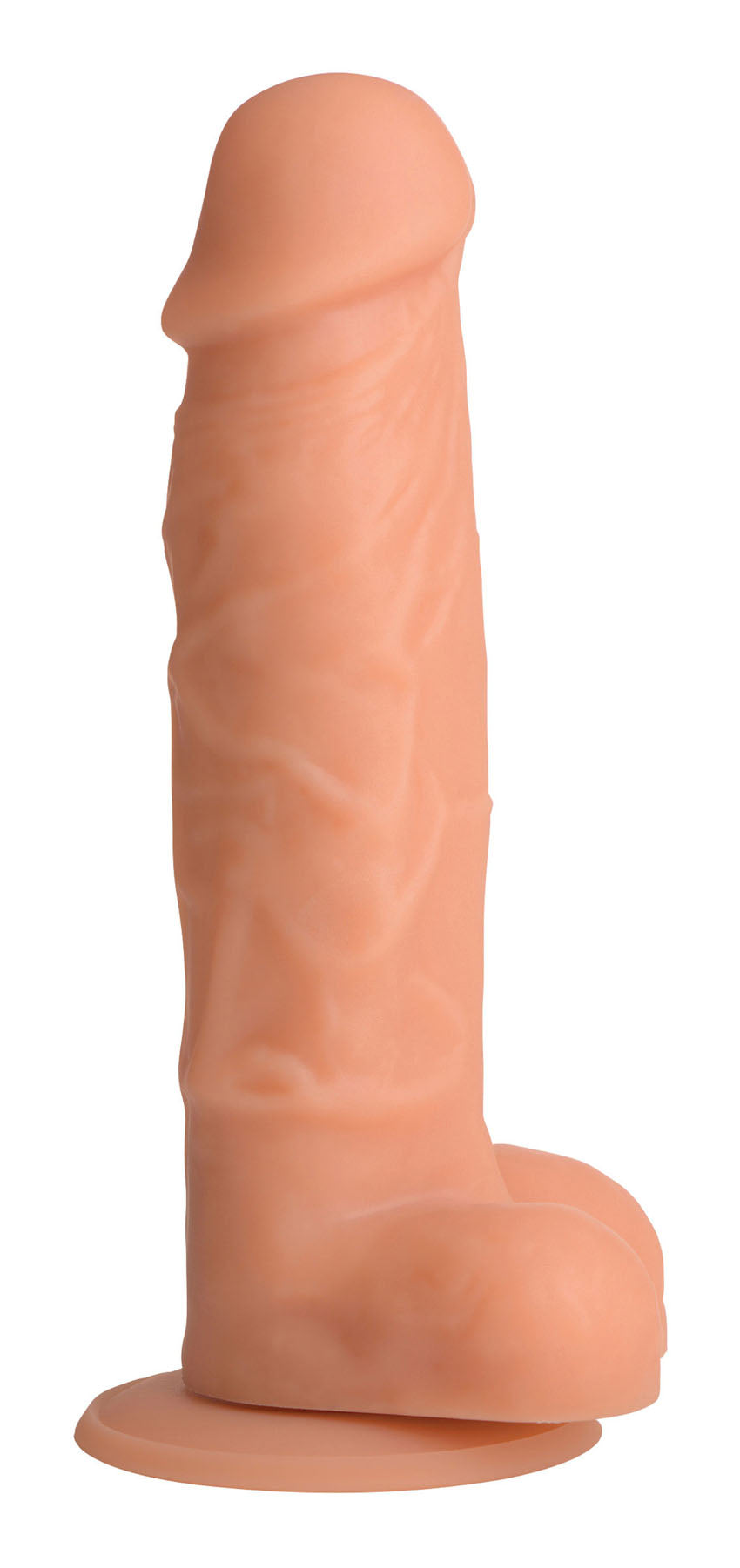 Power Pecker 7 Inch Silicone Dildo With Balls - Flesh - Not Very Vanilla