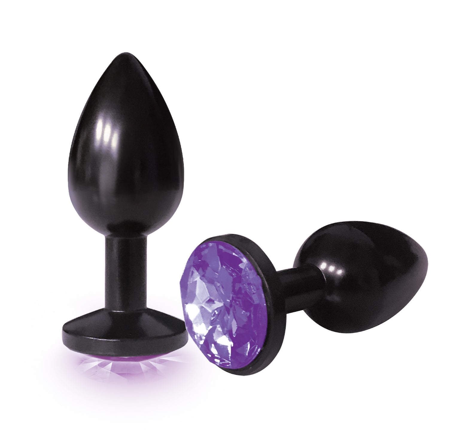 The 9's the Silver Starter Anodized Bejeweled Stainless Steel Plug - Violet - Not Very Vanilla