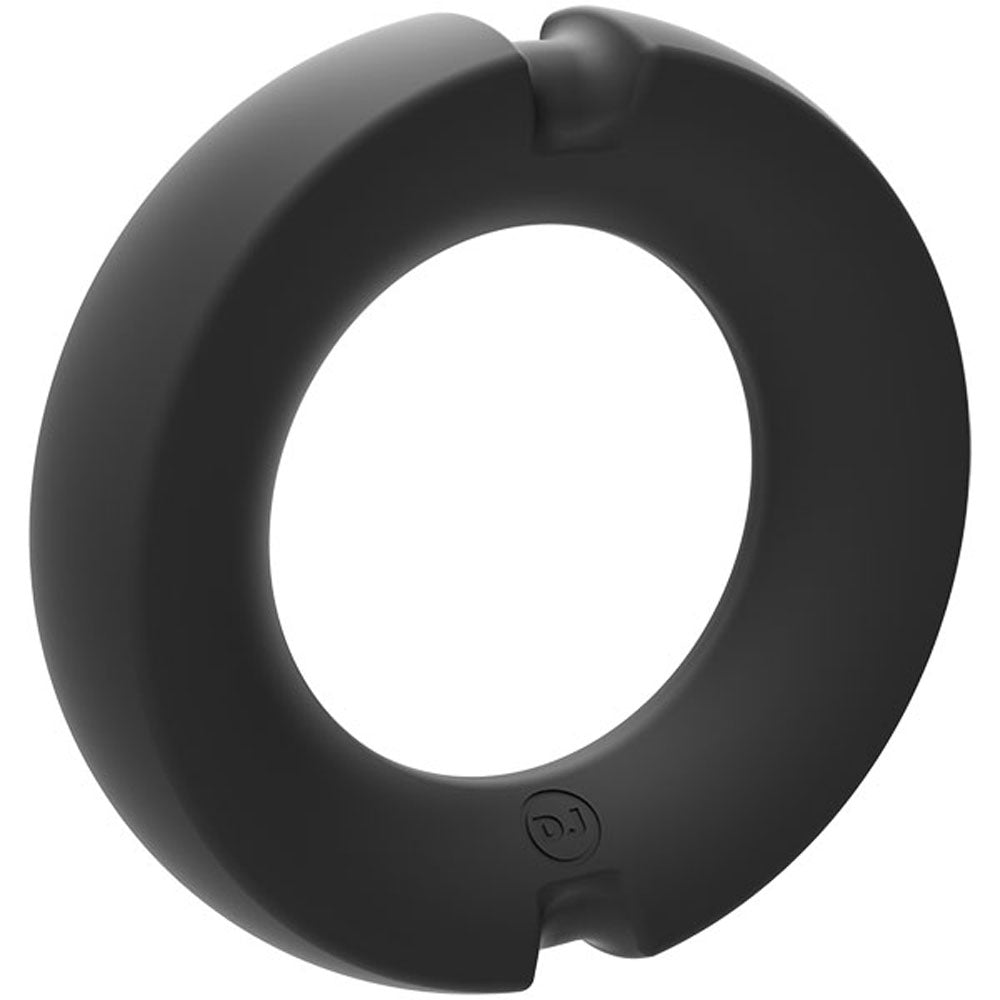 Hybrid Silicone Covered Metal Cock Ring - 50mm - Not Very Vanilla