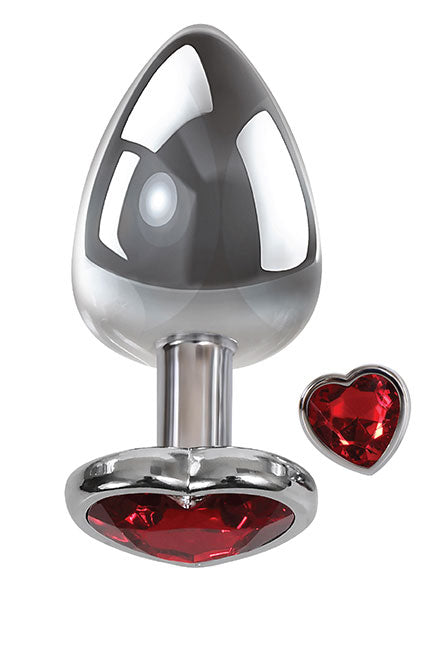 Medium Red Heart Gem Anal Plug - Not Very Vanilla