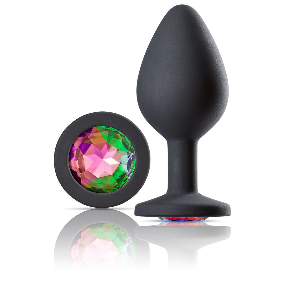 Cloud 9 Novelties Gems Jeweled Silicone Anal Plug - Medium - Not Very Vanilla