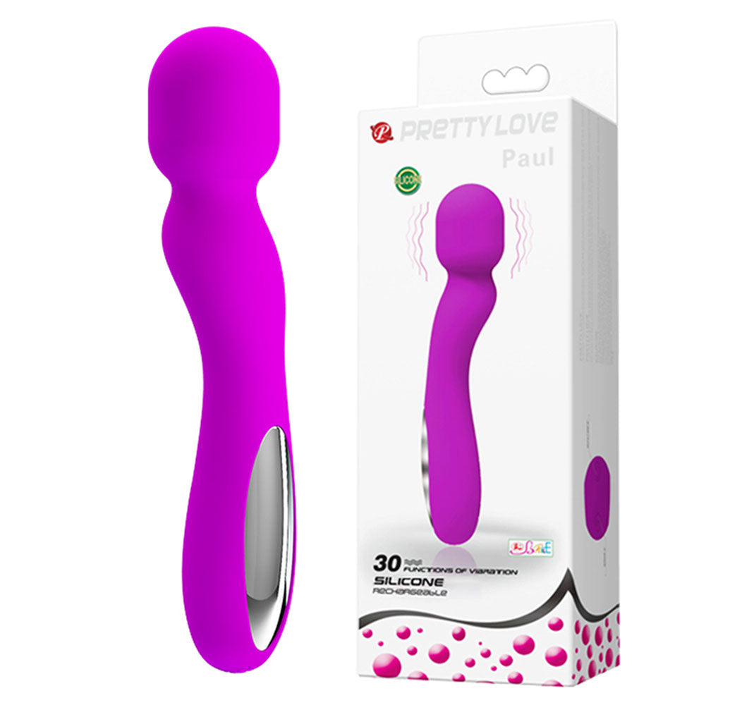 Pretty Love Paul USB Rechargeable Wand - Fuchsia - Not Very Vanilla