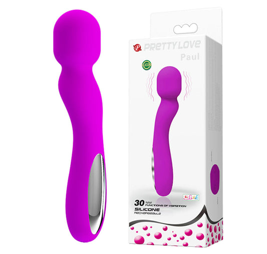 Pretty Love Paul USB Rechargeable Wand - Fuchsia - Not Very Vanilla