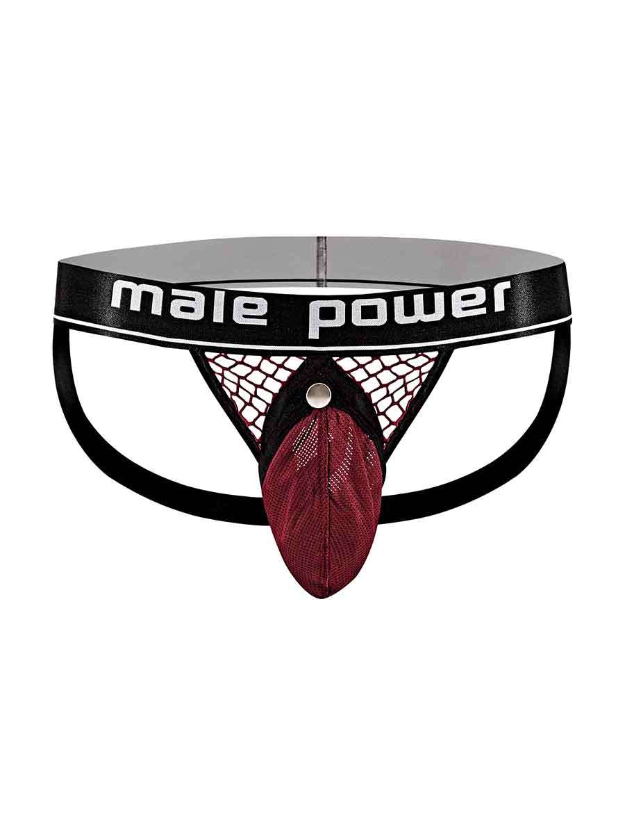 Cock Pit Net Cock Ring Jock - S/ M - Burgundy - Not Very Vanilla