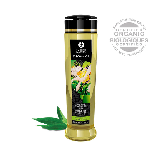 Organica Massage Oils - Green Tea - 8 Fl. Oz. - Not Very Vanilla