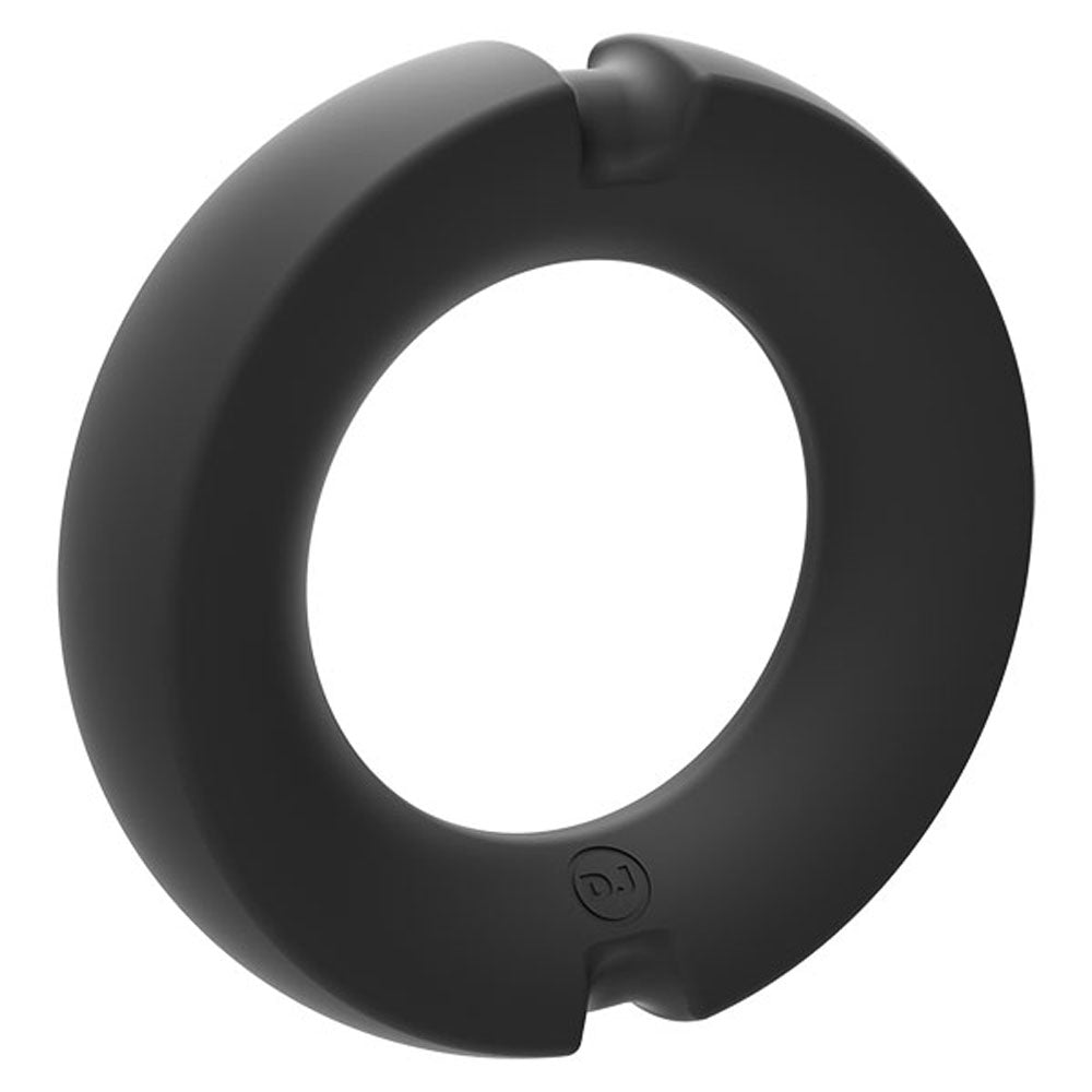 Hybrid Silicone Covered Metal Cock Ring - 45mm - Not Very Vanilla