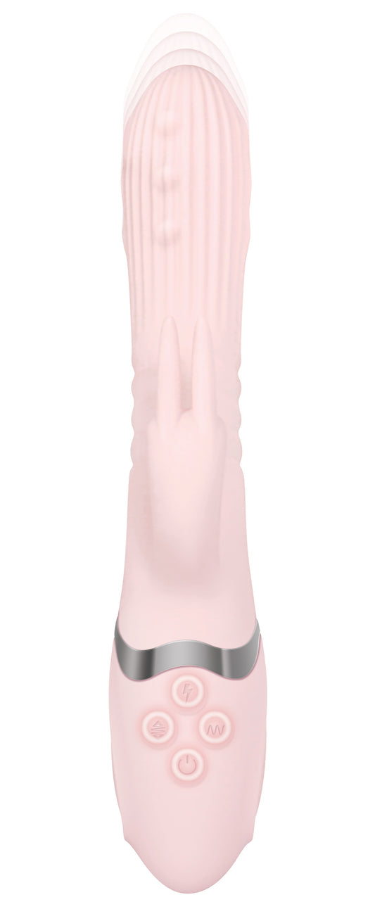 Eve's Thrusting Rabbit With Orgasmic Beads Orgasmic Beads - Pink - Not Very Vanilla