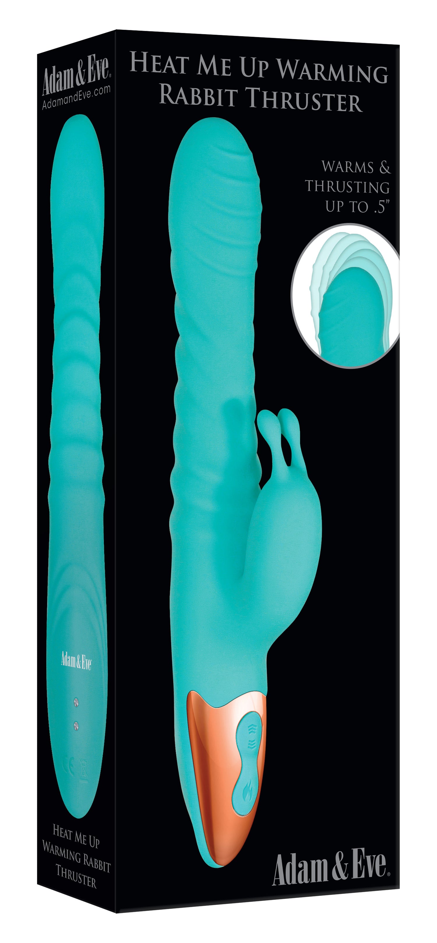 Heat Me Up Warming Rabbit Thruster - Aqua – Not Very Vanilla