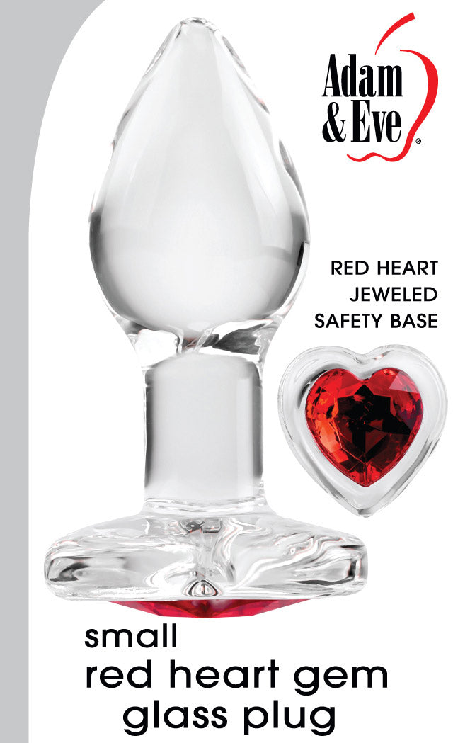 Red Heart Gem Glass Plug - Small - Not Very Vanilla