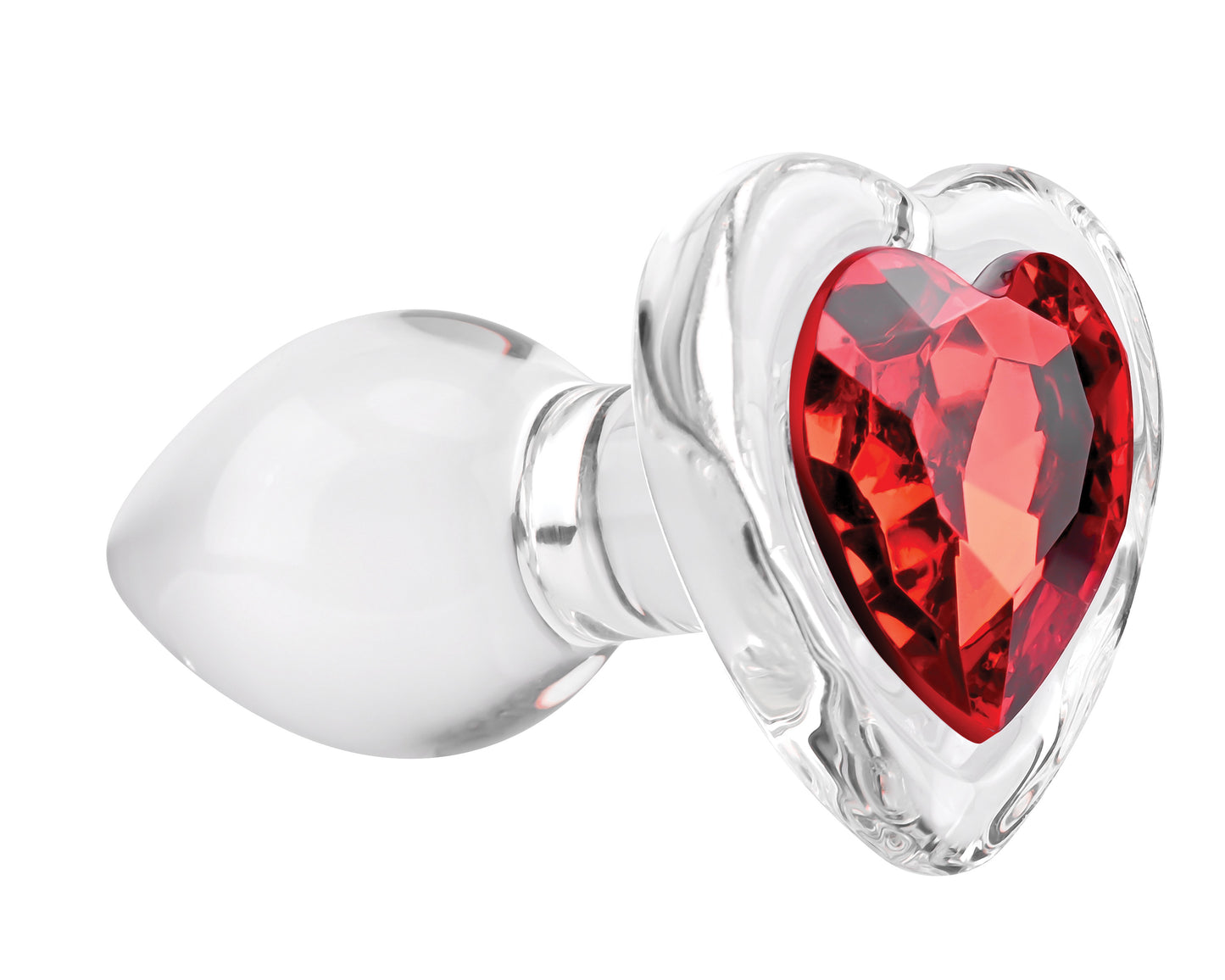 Red Heart Gem Glass Plug - Small - Not Very Vanilla