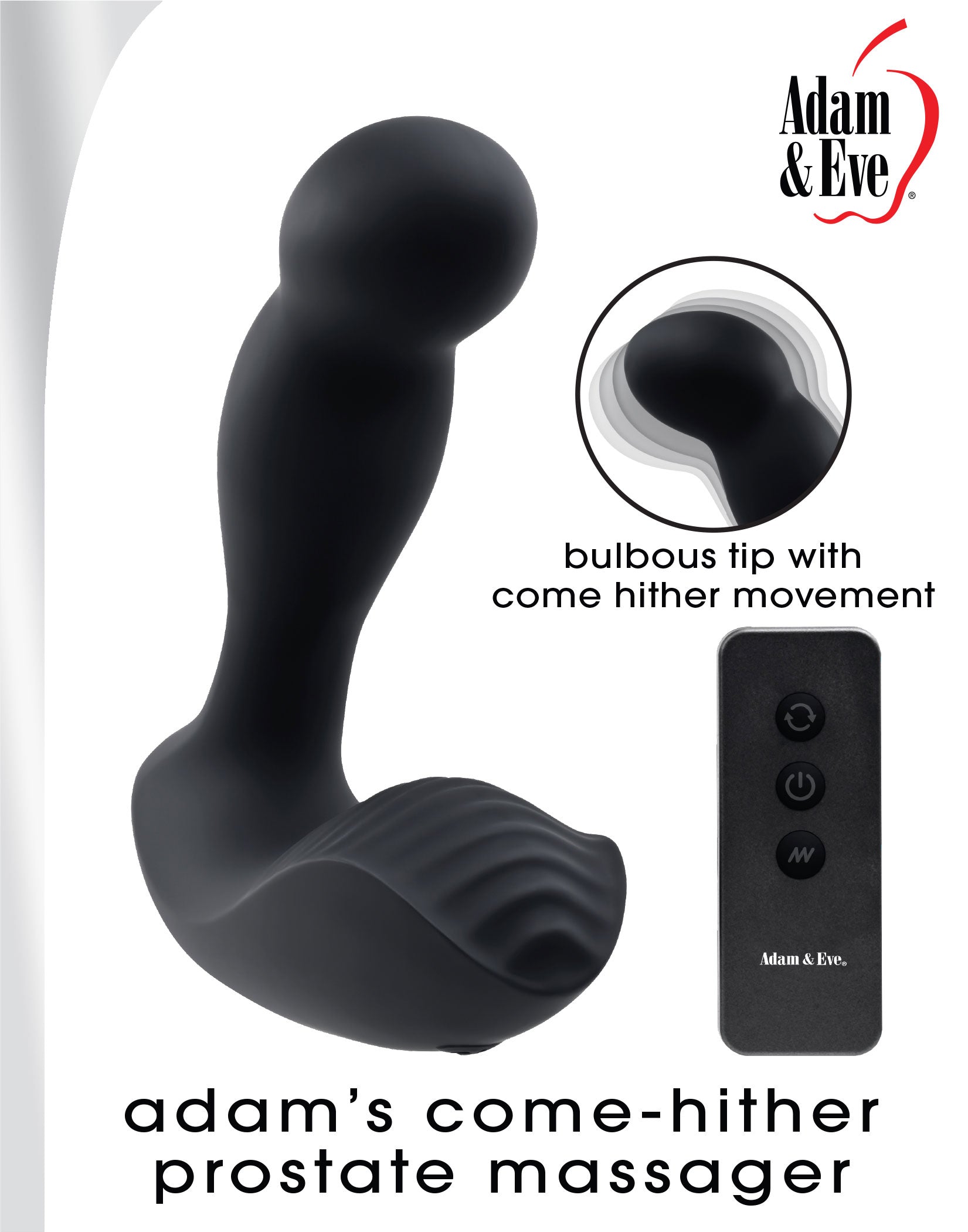 Adam's Come Hither Prostate Massager - Black - Not Very Vanilla