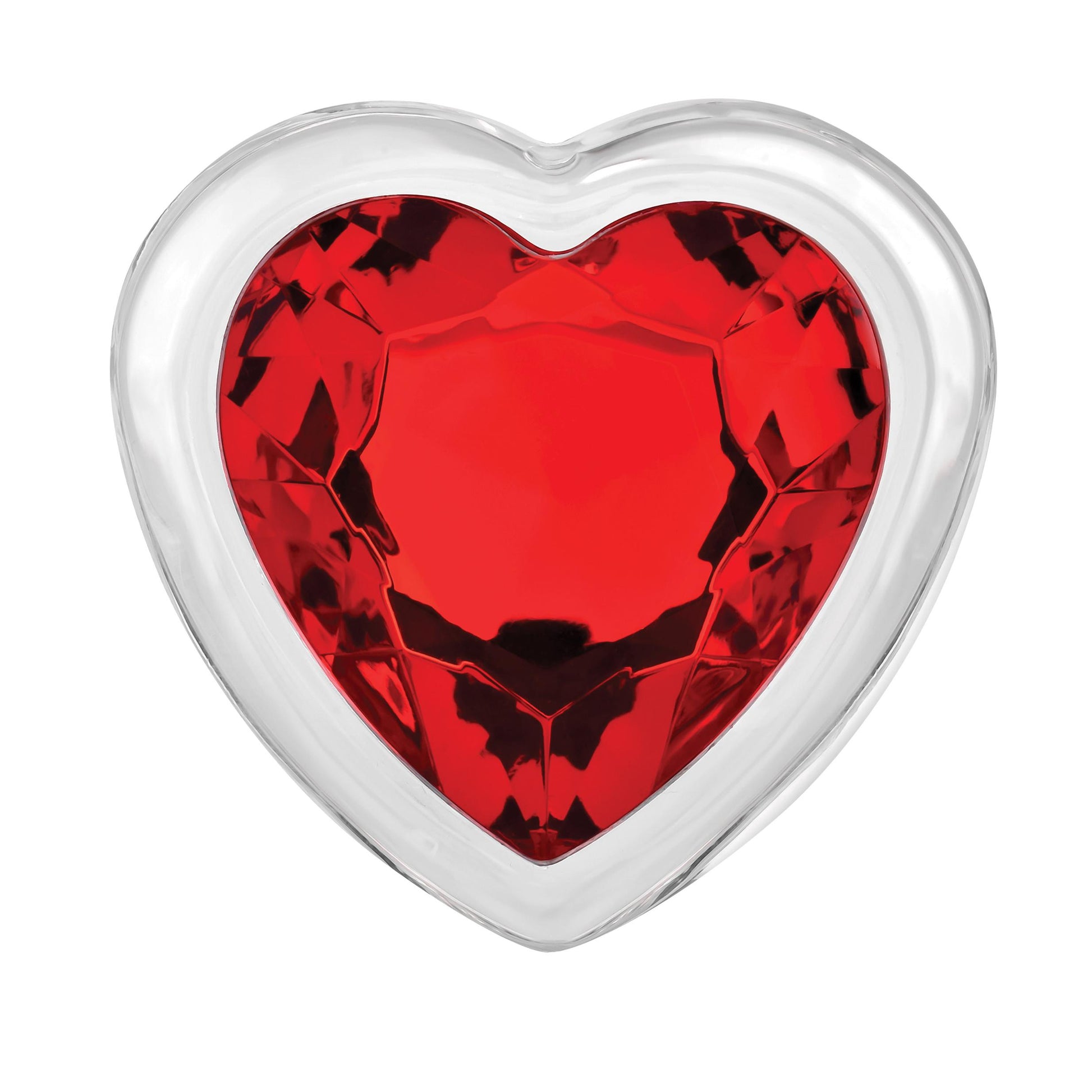 Red Heart Gem Glass Plug - Large - Not Very Vanilla