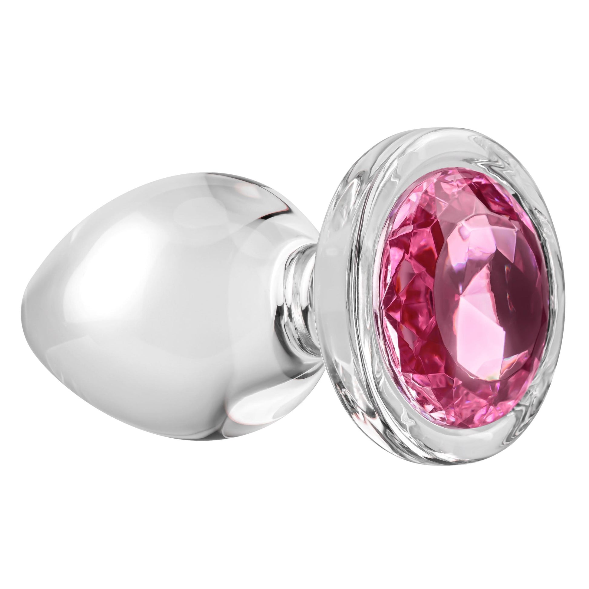 Pink Gem Glass Plug - Small - Pink - Not Very Vanilla