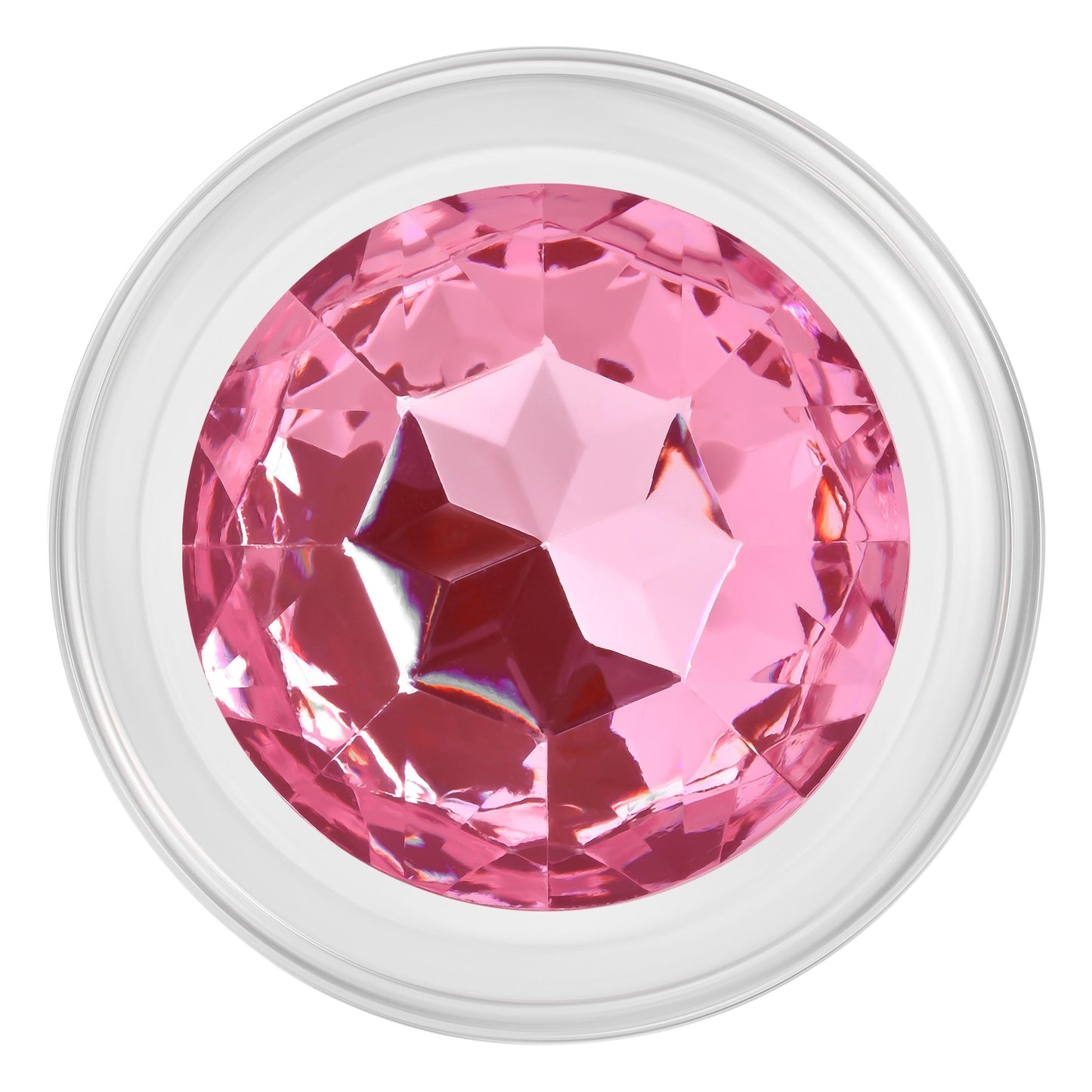 Pink Gem Glass Plug - Small - Pink - Not Very Vanilla