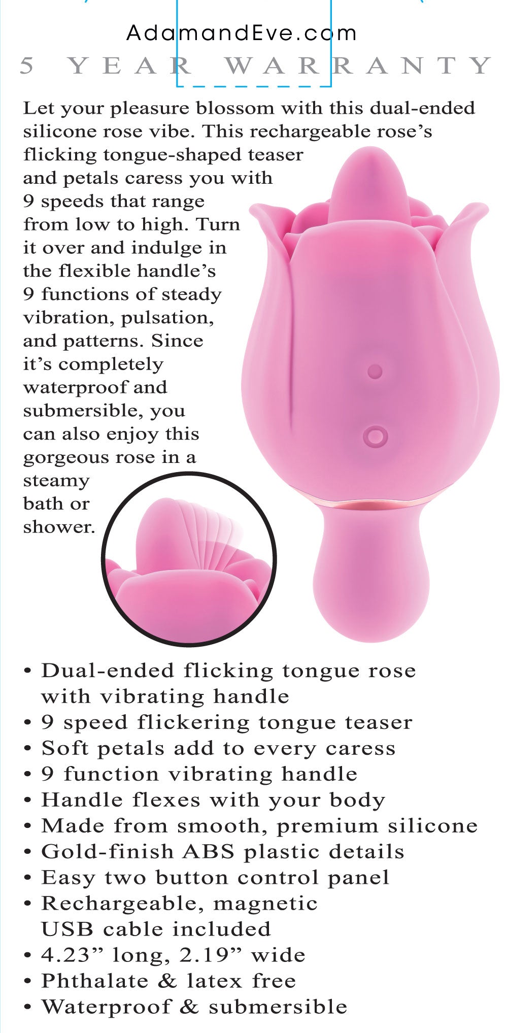 Eve's Ravishing Clit Flicking Rose - Pink - Not Very Vanilla