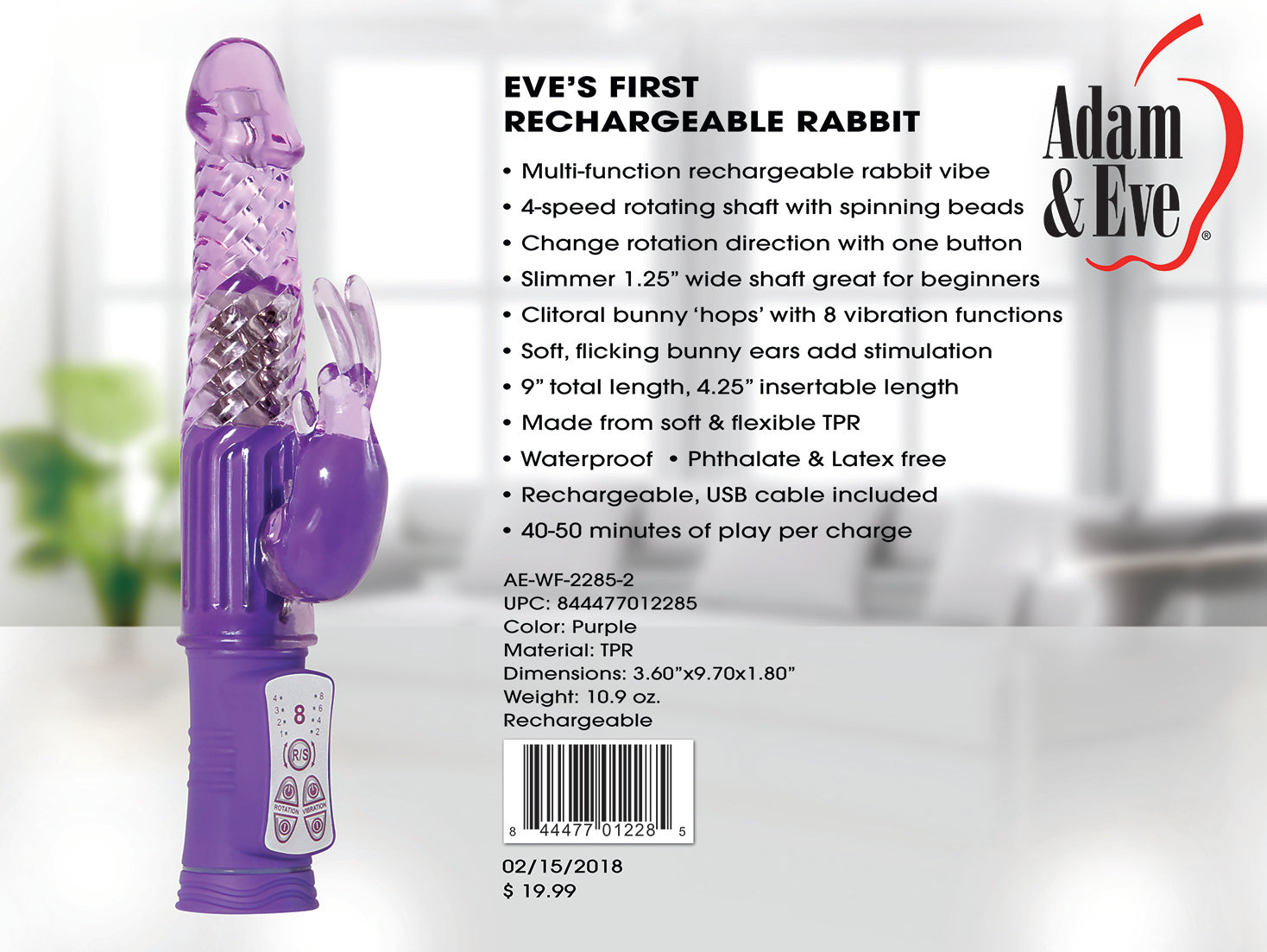 Eve's First Rechargeable Rabbit - Not Very Vanilla