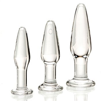 Adam & Eve Glass Anal Training Trio - Not Very Vanilla