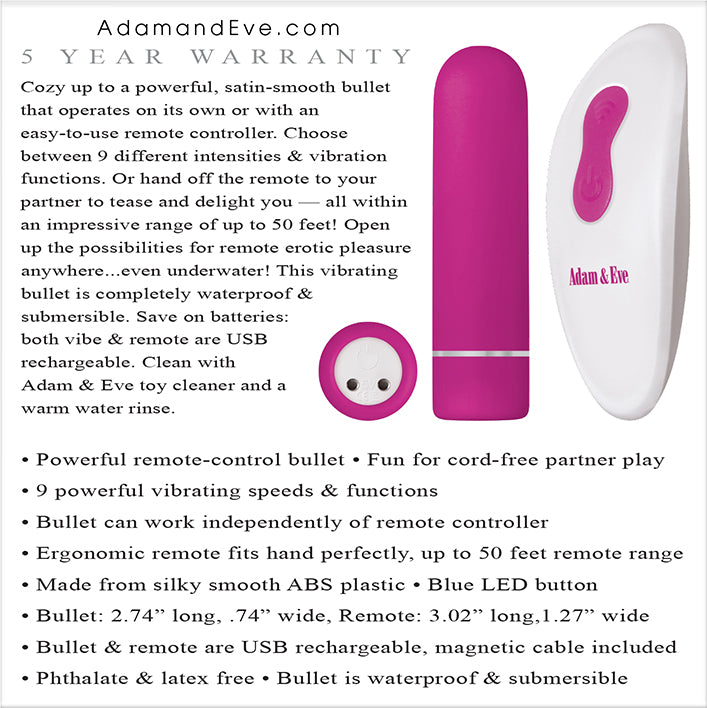 Eve's Rechargeable Remote Control Bullet - Not Very Vanilla