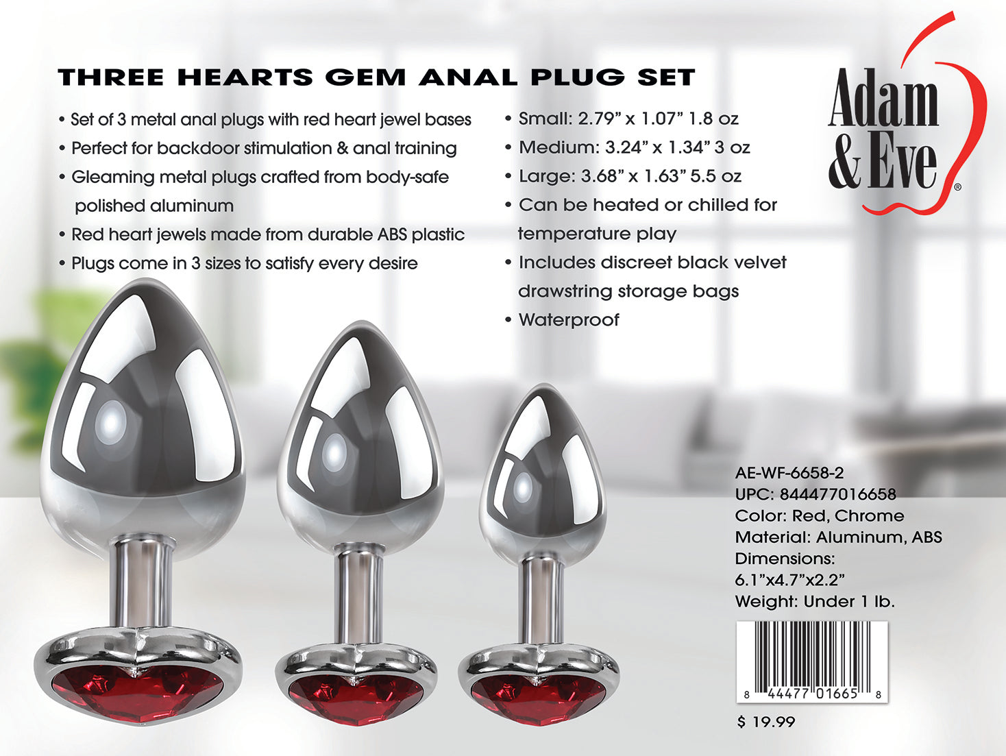 Three Hearts Gem Anal Plug Set - Not Very Vanilla