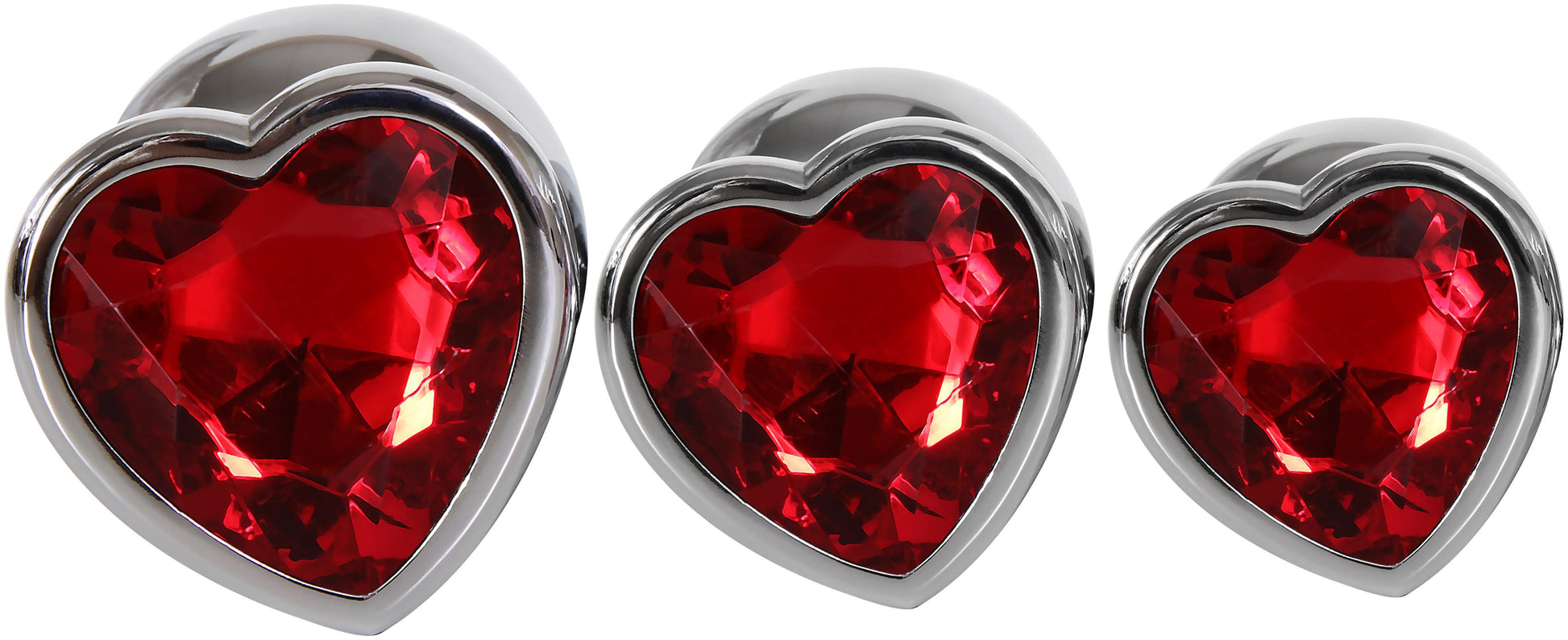 Three Hearts Gem Anal Plug Set - Not Very Vanilla