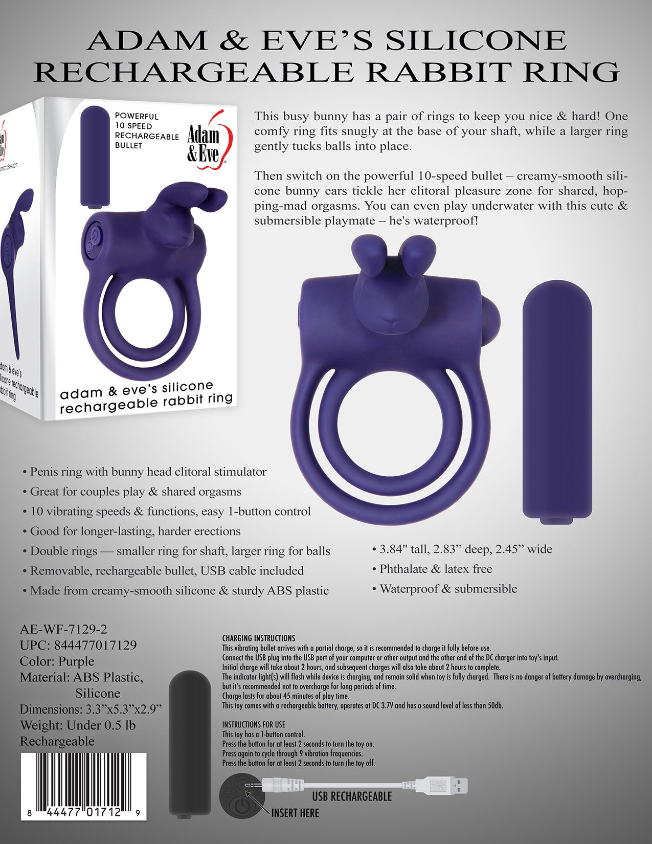 Silicone Rechargeable Rabbit Ring – Not Very Vanilla