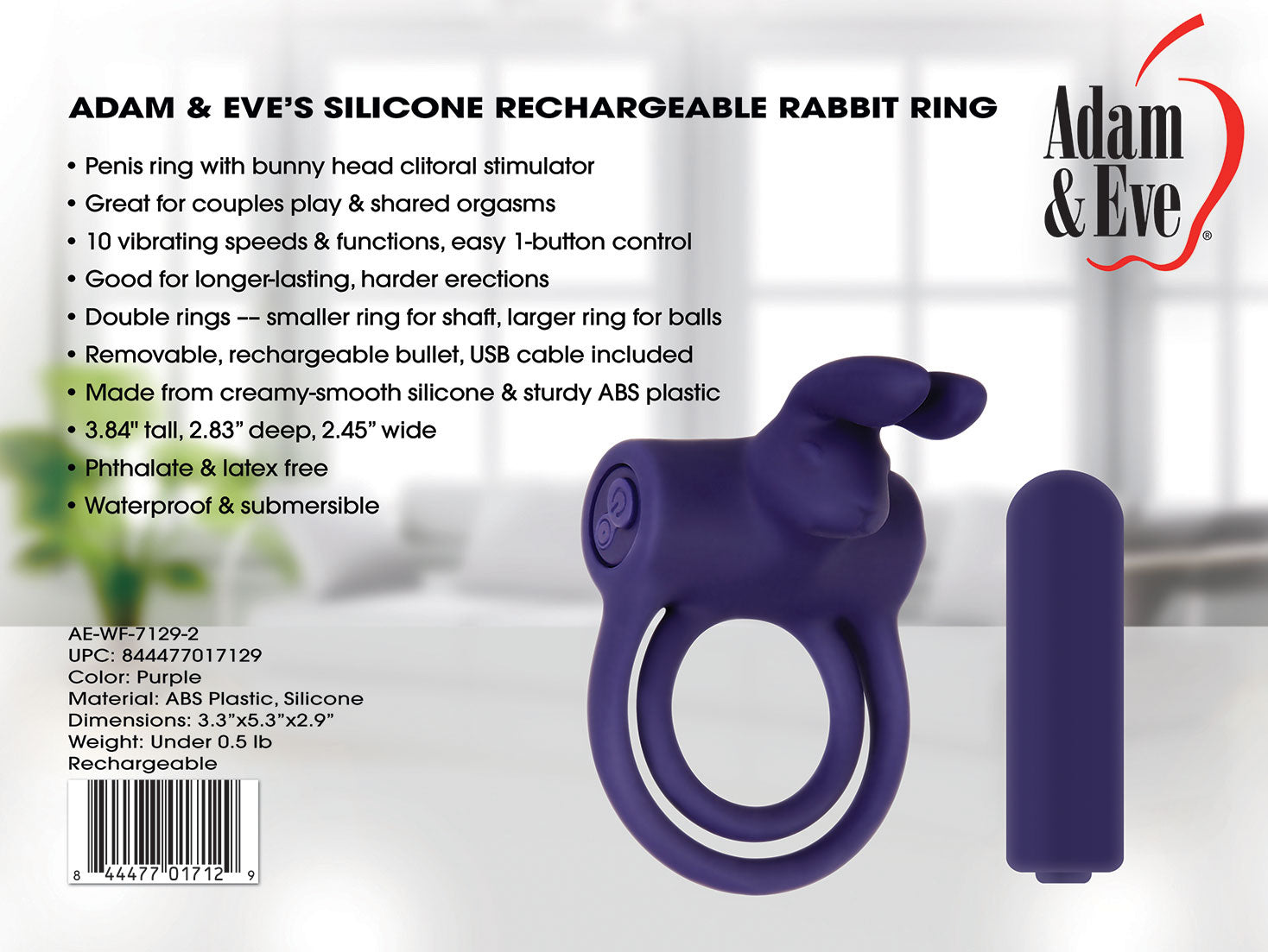 Silicone Rechargeable Rabbit Ring - Not Very Vanilla