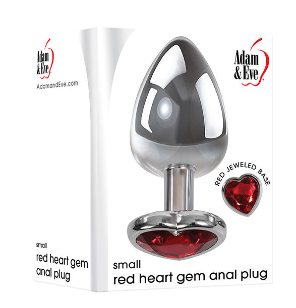 Small Red Heart Gem Anal Plug - Not Very Vanilla