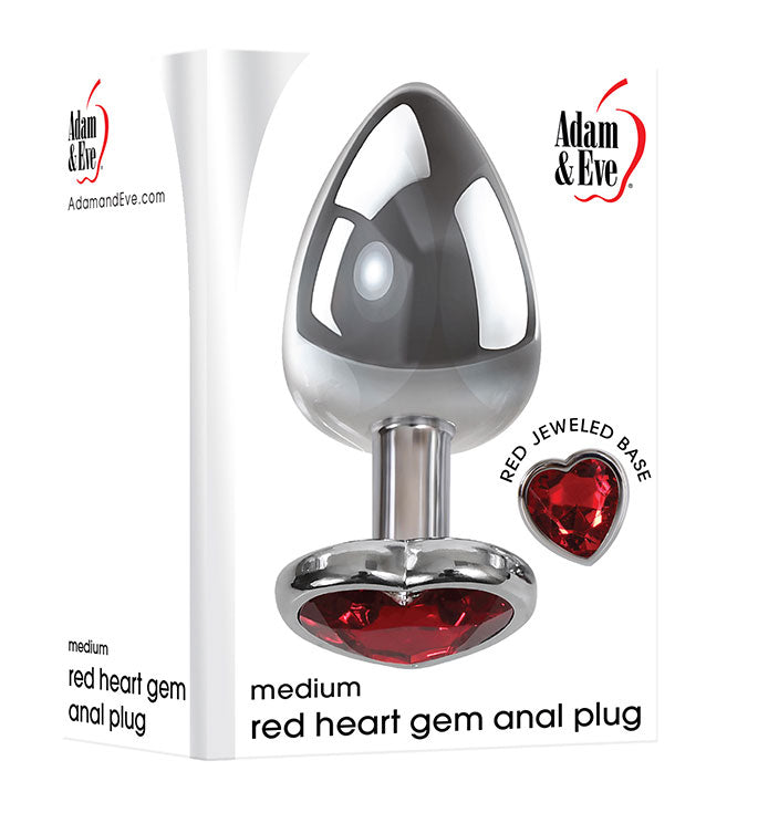 Medium Red Heart Gem Anal Plug - Not Very Vanilla