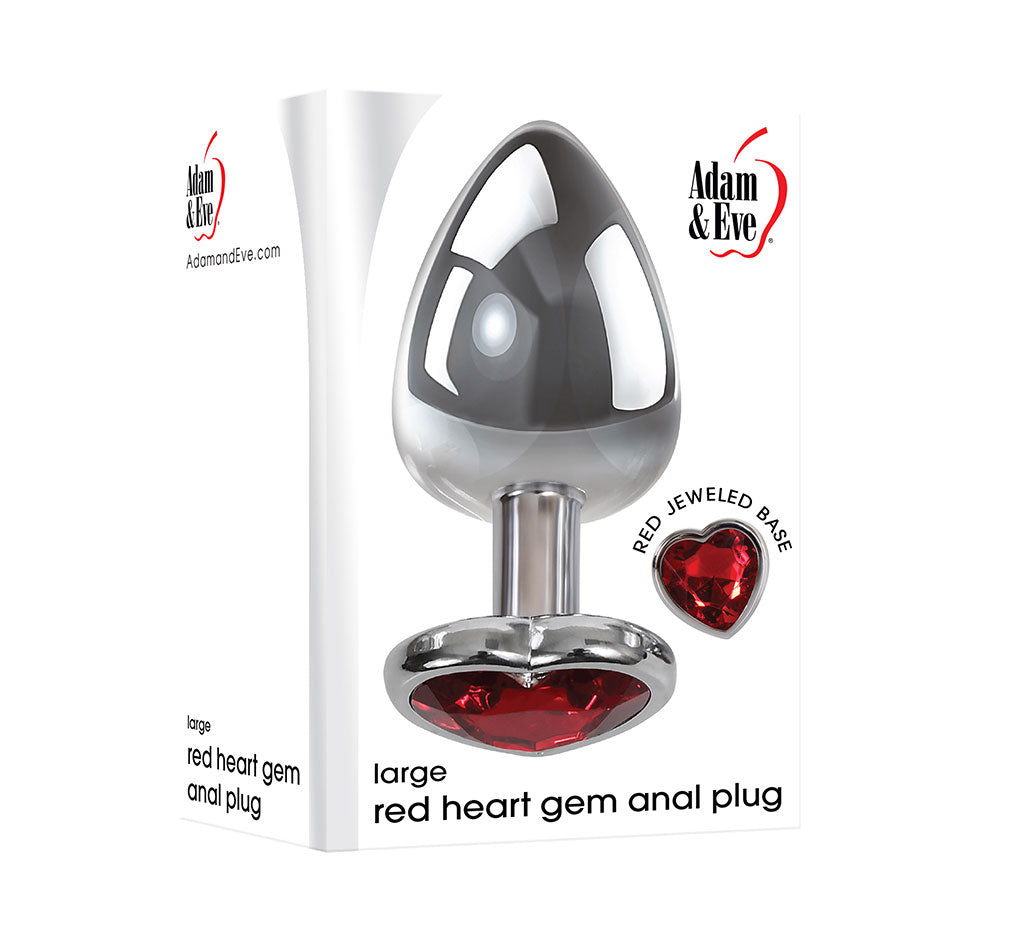 Large Red Heart Gem Anal Plug - Not Very Vanilla