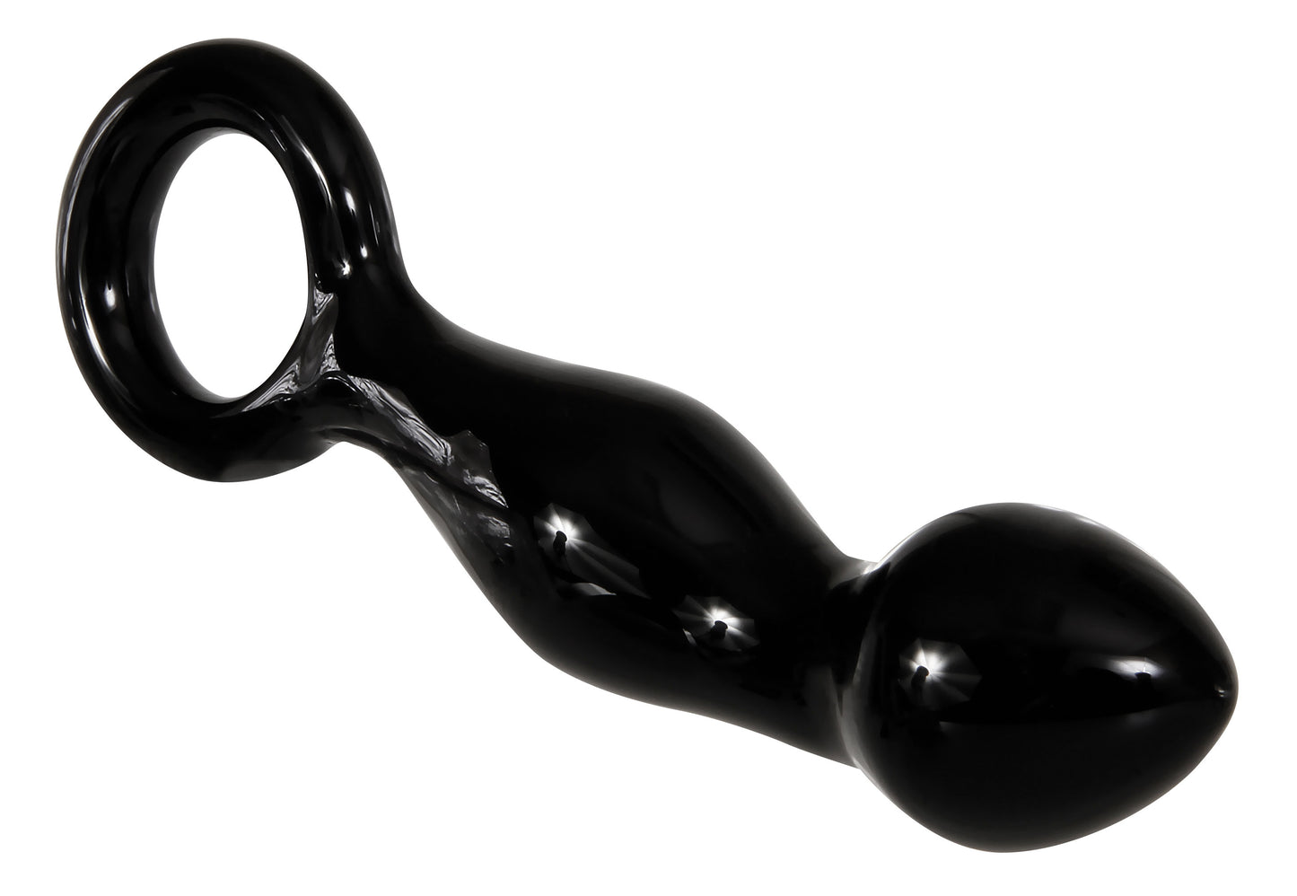 Adam's Glass Prostate Massager - Black - Not Very Vanilla