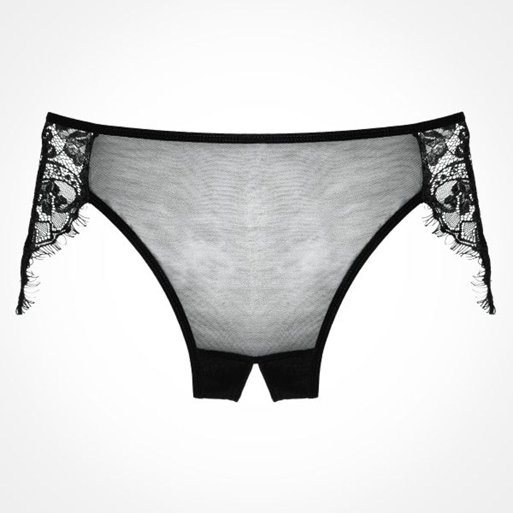 Adore Lavish & Lace Panty - One Size - Black - Not Very Vanilla