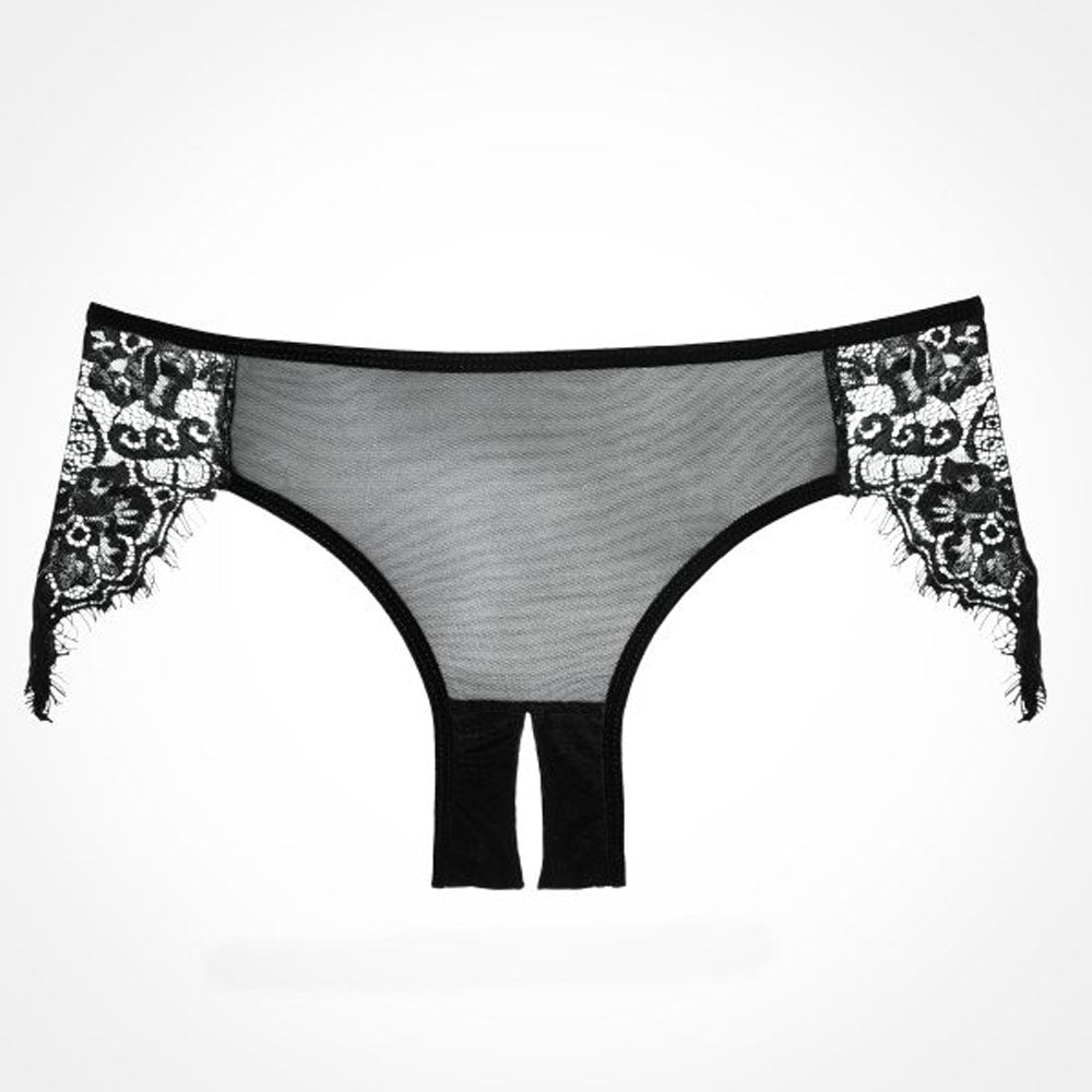 Adore Lavish & Lace Panty - One Size - Black - Not Very Vanilla