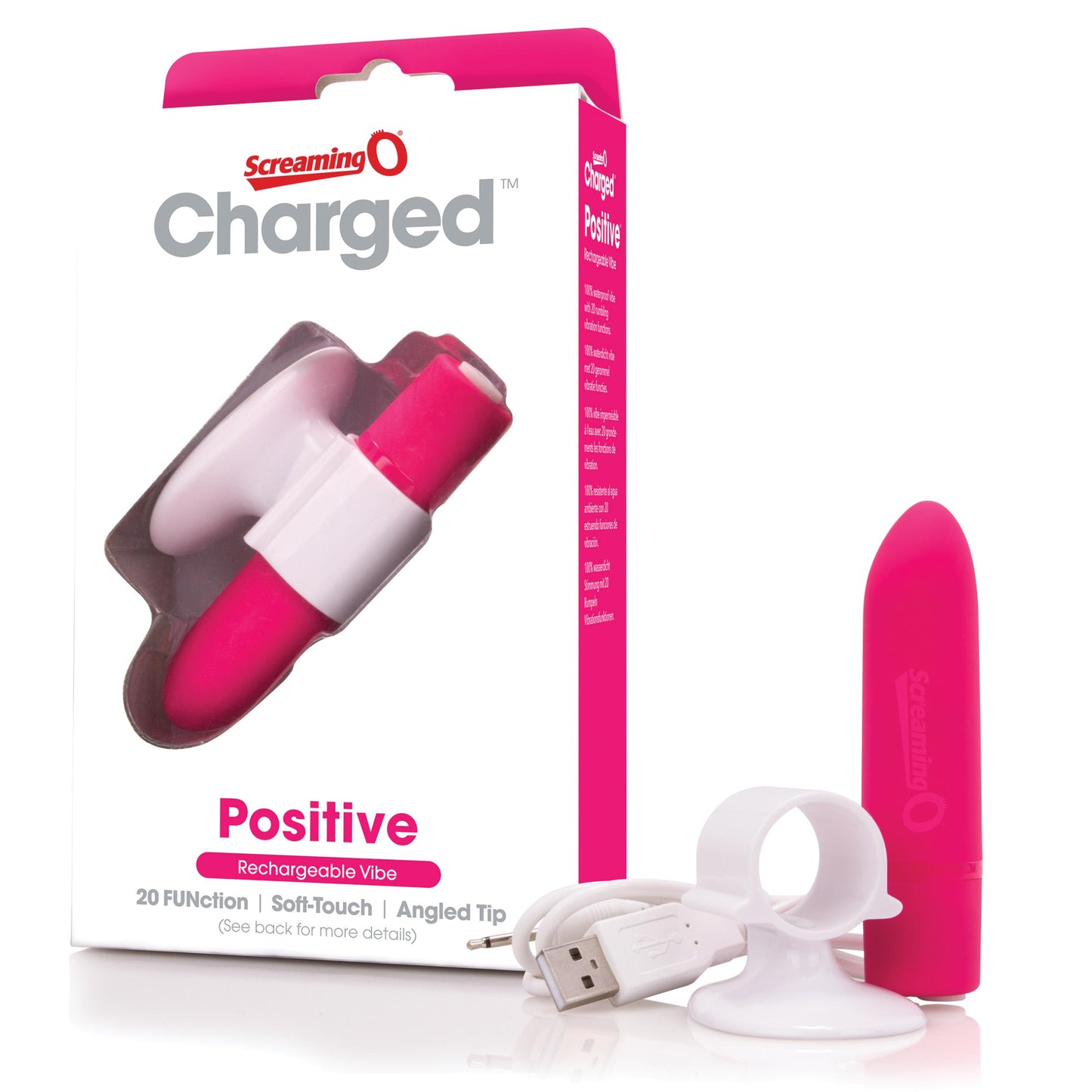 Charged Positive Rechargeable Vibe - Strawberry - Not Very Vanilla