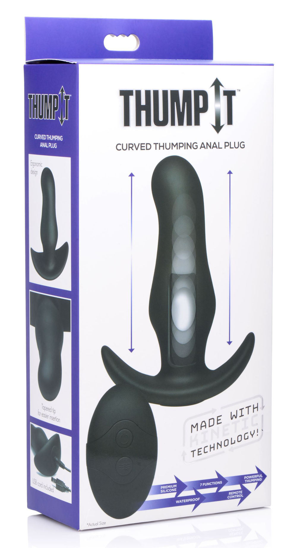 Thump It Curved Silicone Butt Plug - Not Very Vanilla