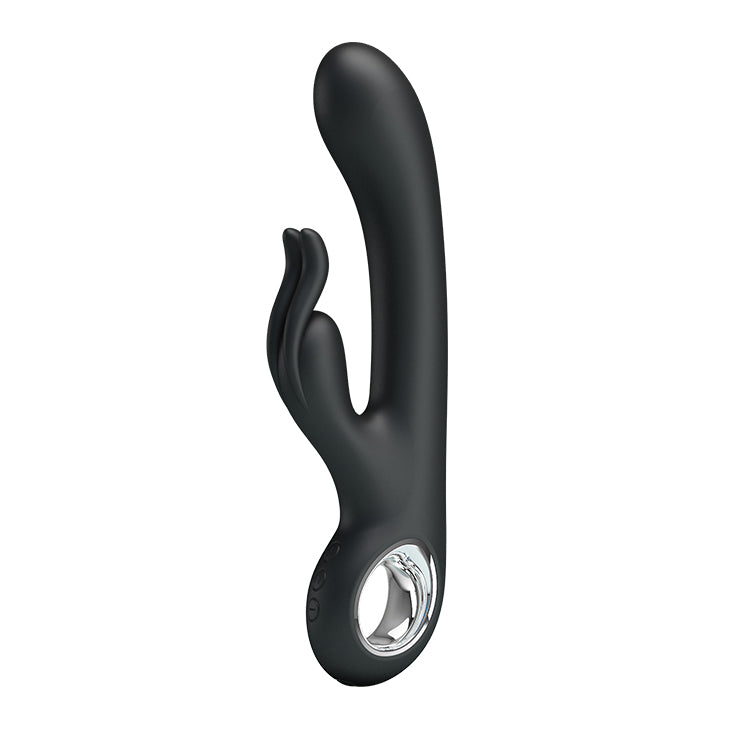 Pretty Love Carina 7 Function Rabbit Syle Vibrator - Black - Not Very Vanilla