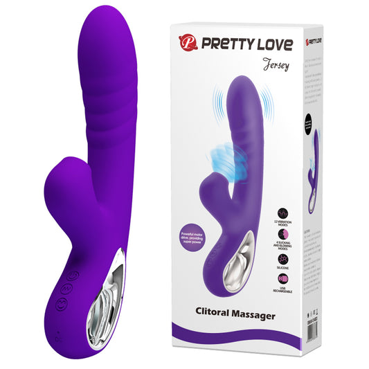 Pretty Love Jersey Sucking and Vibrating Rabbit - Purple - Not Very Vanilla