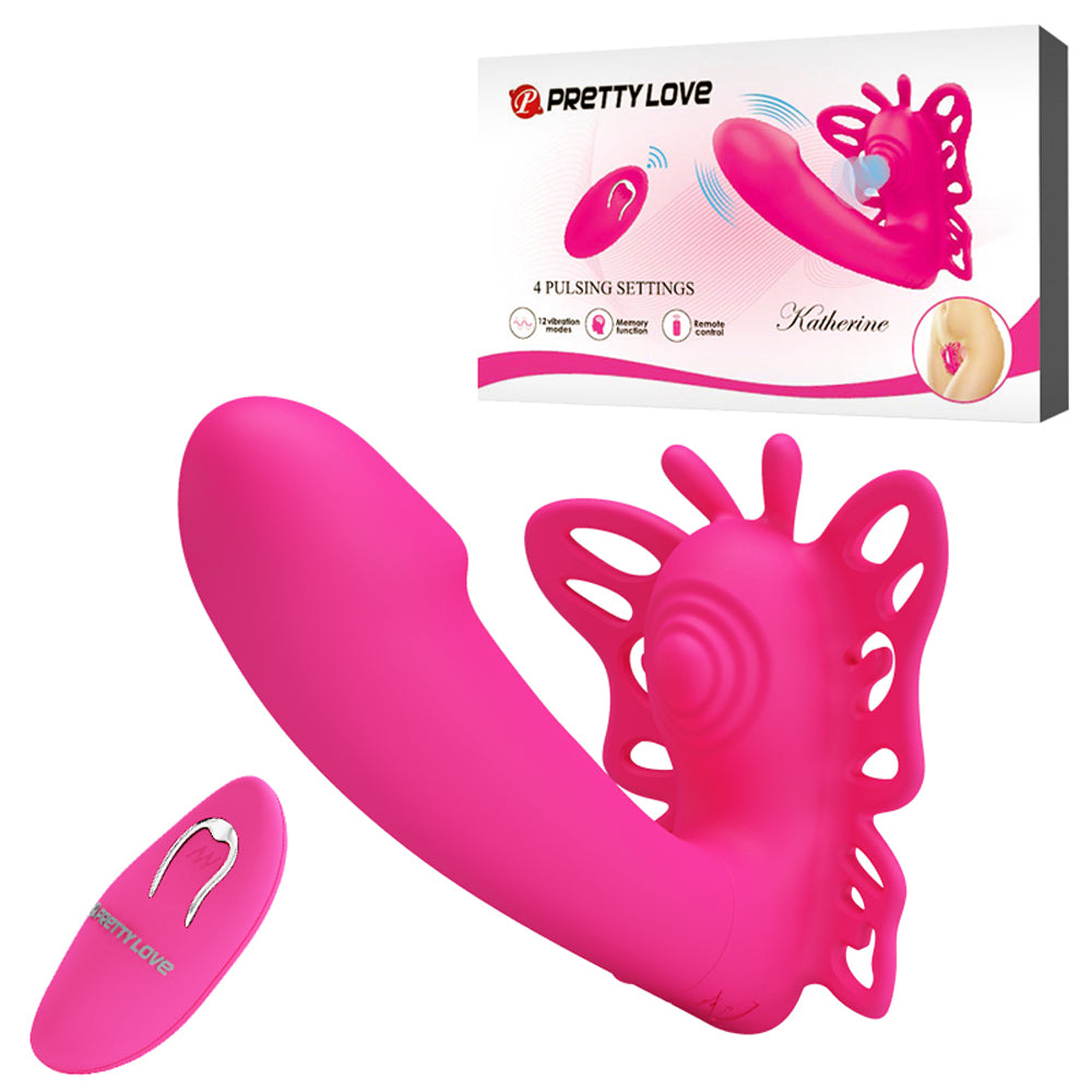 Pretty Love Katherine Wearable Butterfly Vibrator - Fuchsia - Not Very Vanilla