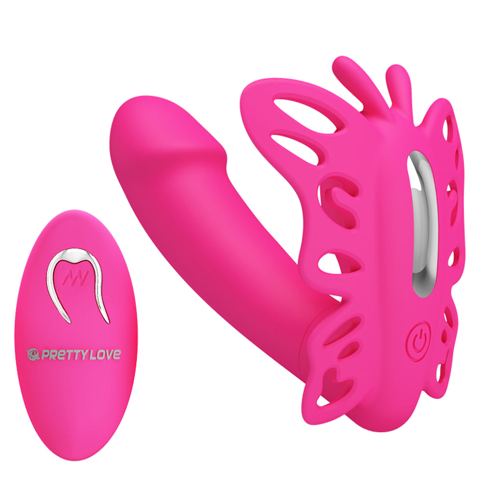 Pretty Love Katherine Wearable Butterfly Vibrator - Fuchsia - Not Very Vanilla