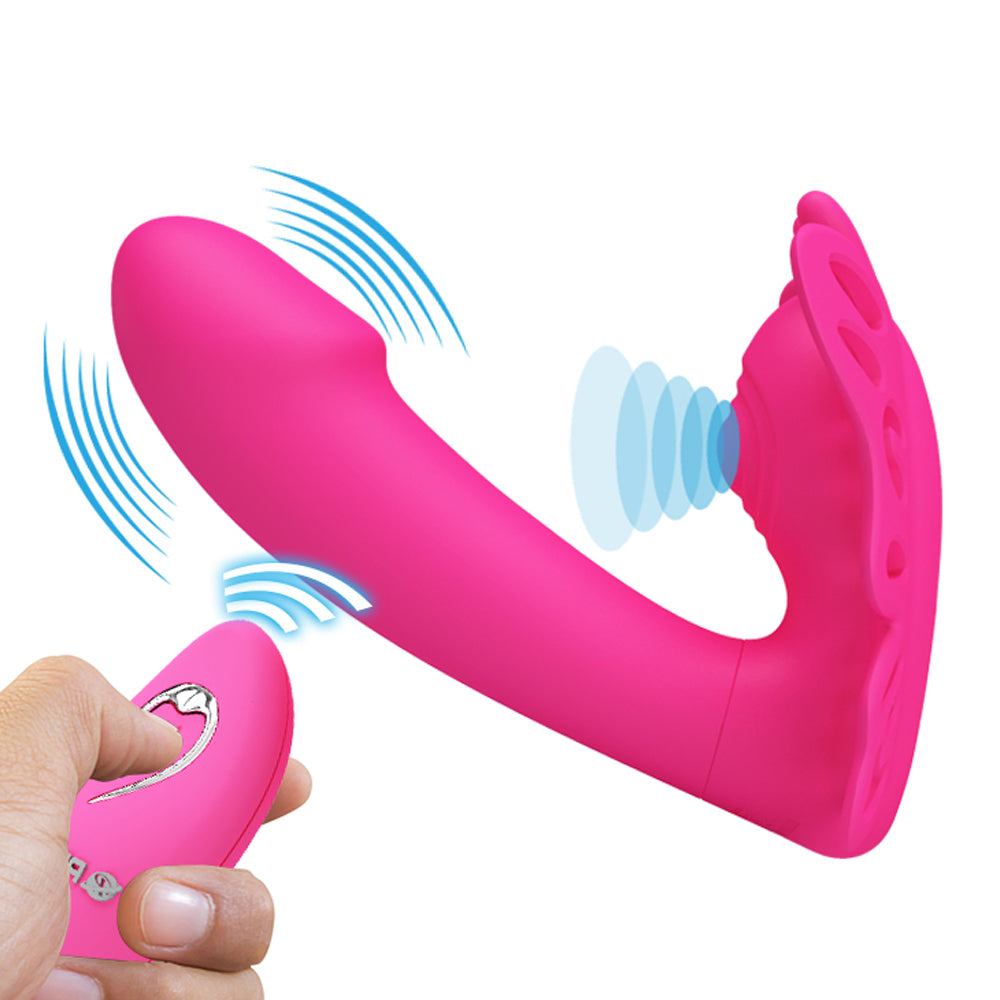 Pretty Love Katherine Wearable Butterfly Vibrator - Fuchsia - Not Very Vanilla