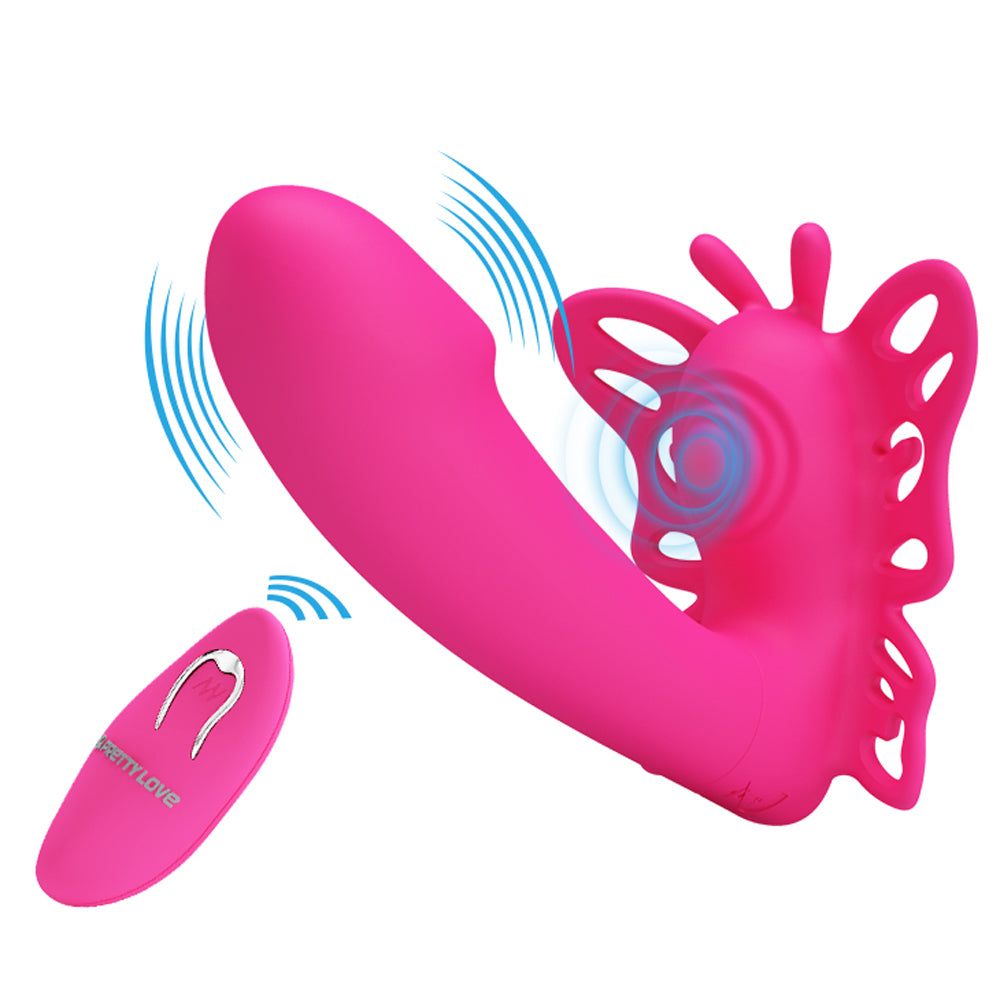 Pretty Love Katherine Wearable Butterfly Vibrator - Fuchsia - Not Very Vanilla