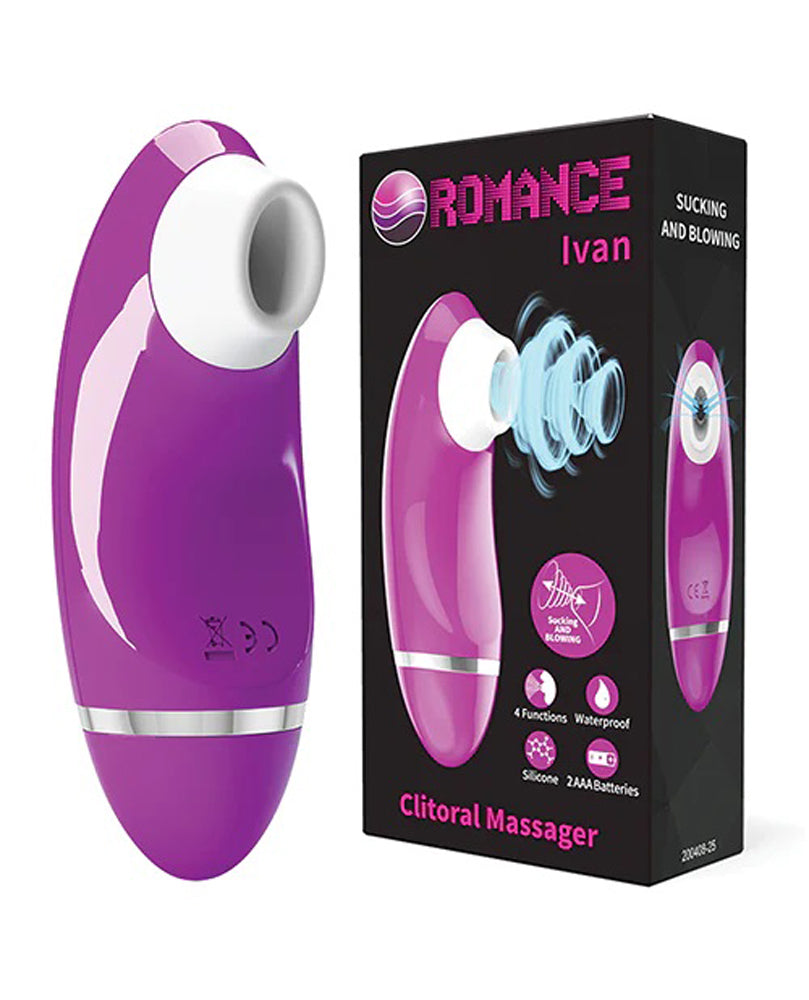 Pretty Love Romance Ivan Sucking Clitoral Massager - Fuchsia - Not Very Vanilla