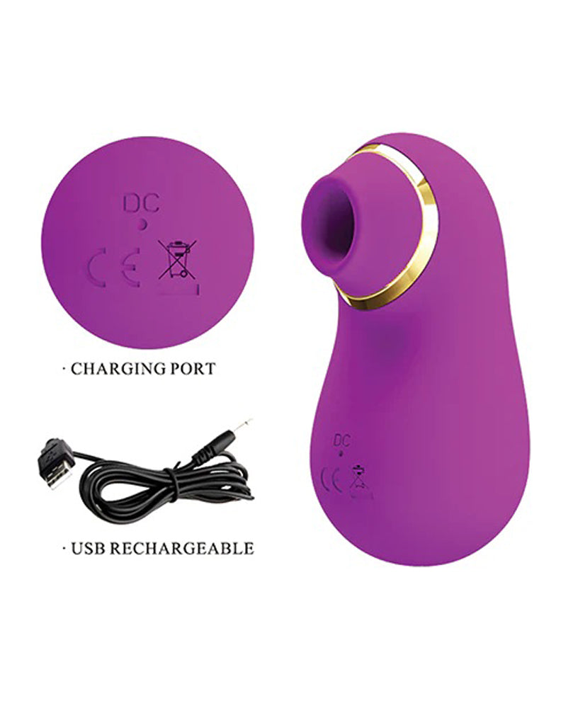 Pretty Love Romance Emily Sucking Clitoral Massager - Fuchsia - Not Very Vanilla