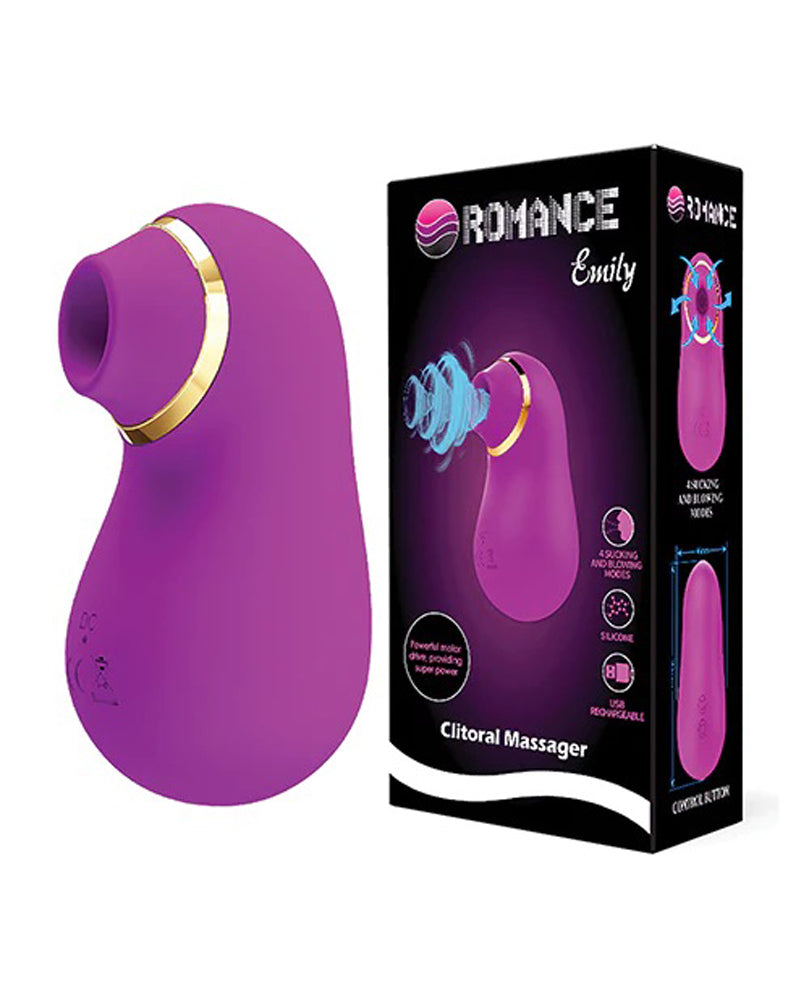 Pretty Love Romance Emily Sucking Clitoral Massager - Fuchsia - Not Very Vanilla