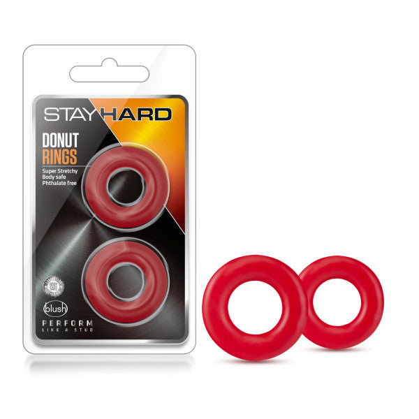 Stay Hard - Donut Rings - Red - Not Very Vanilla