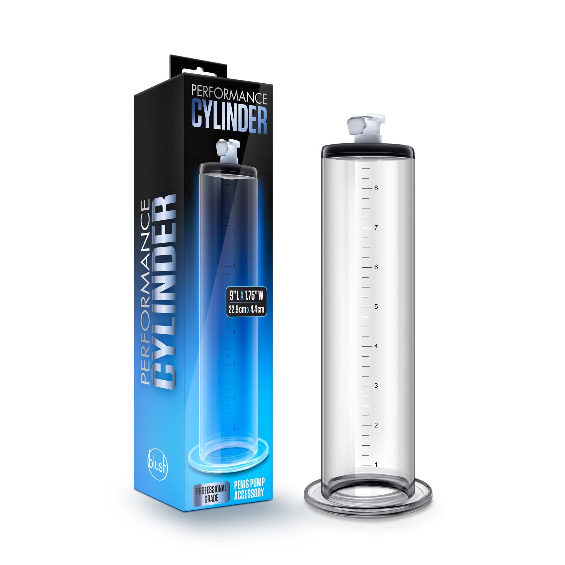 Performance - 9 Inch X 1.75 Inch Penis Pump Cylinder Clear - Not Very Vanilla